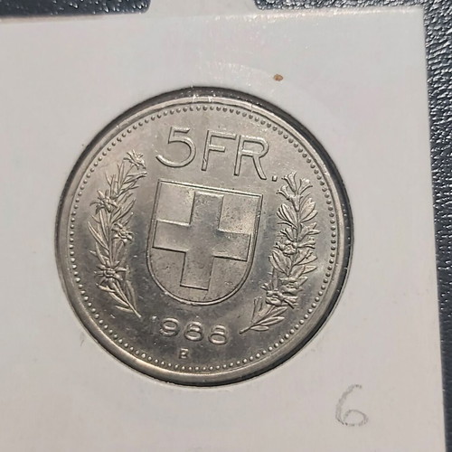 Νόμισμα Ελβετίας 5 franc 1988 μεταχειρισμένο