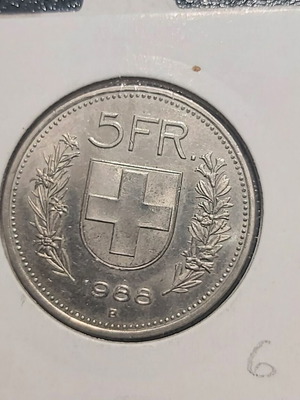 Νόμισμα Ελβετίας 5 franc 1988 μεταχειρισμένο