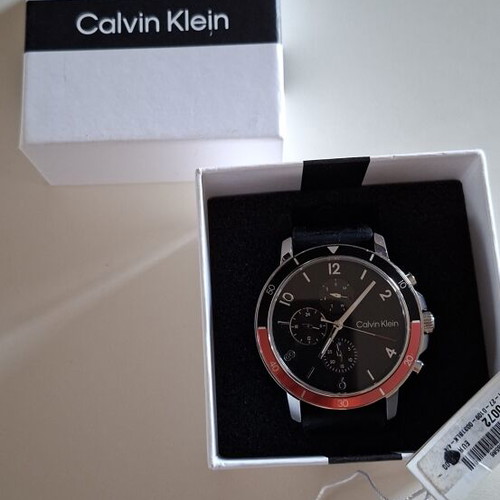 Calvin Klein Gauge Sport watch, black silicone strap