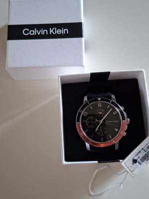 Calvin Klein Gauge Sport watch, black silicone strap