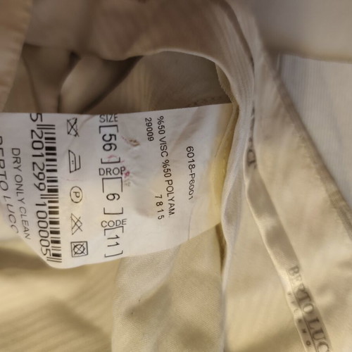 Berto Lucci gray suit set like new, jacket no 54, pants no 56
