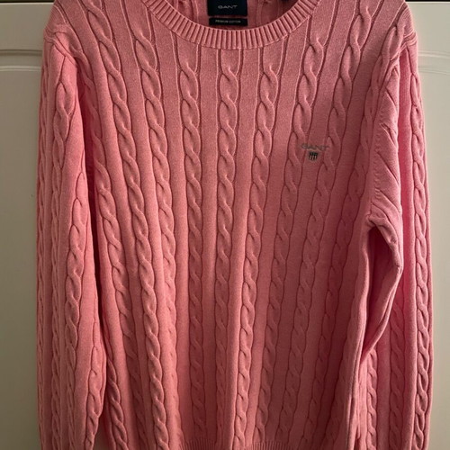 Gant cable knit sweater pink new, premium cotton