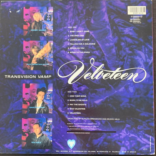 Transvision Vamp Velveteen LP μεταχειρισμένο, rock