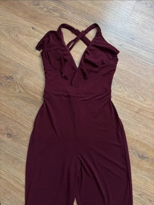 Bershka jumpsuit like new, burgundy, size M