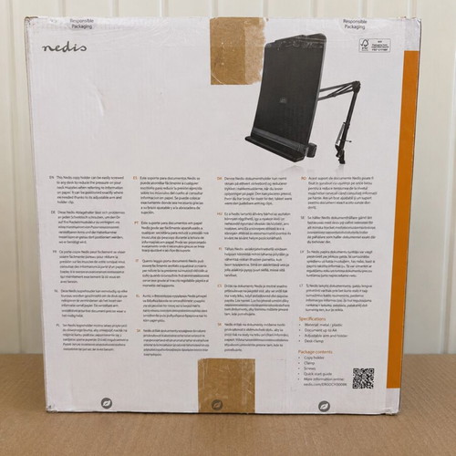 Nedis ERGOCH300BK ergonomic A4 document holder with metal arm