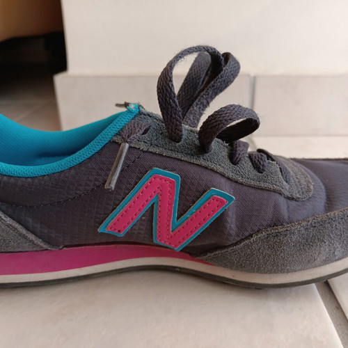 New Balance WL410CPA sneakers like new, women's size 36.5, grey with fuchsia details