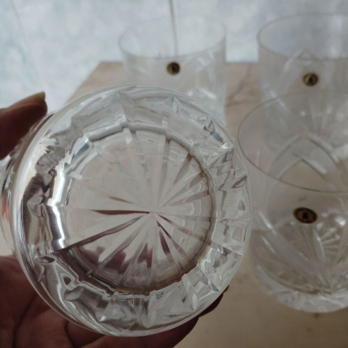 Crystal whiskey glasses new, set of 6