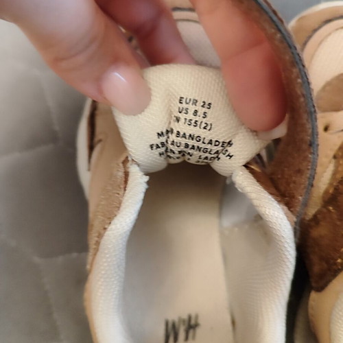 H&M children's brown sneakers, size 25