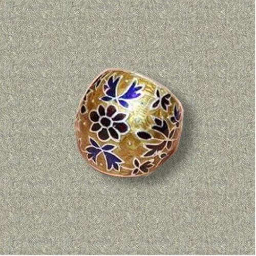 Old Indian silver ring with enamel like new, multicolored