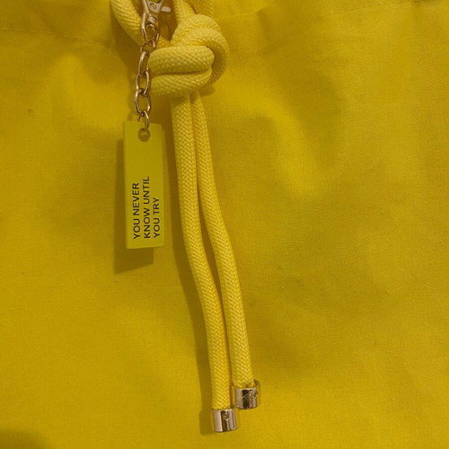 Aldo shoulder bag used, yellow with charm