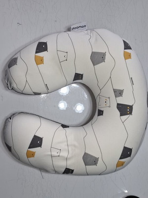 Doomoo Softy Bear Grey Nursing Pillow like new