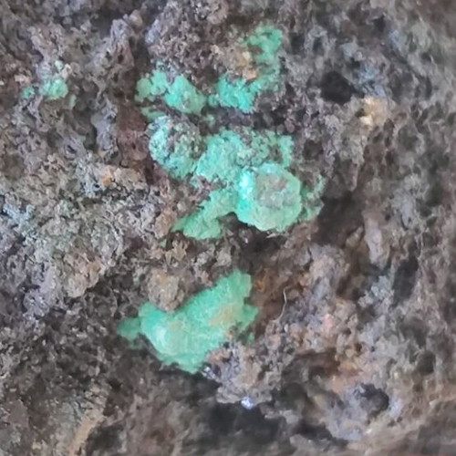 Manganese crystal with azurite and malachite new, Greek