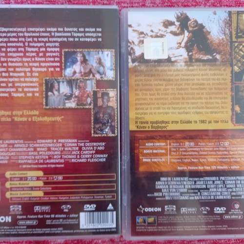 Conan The Barbarian and Conan The Destroyer DVD like new with subtitles
