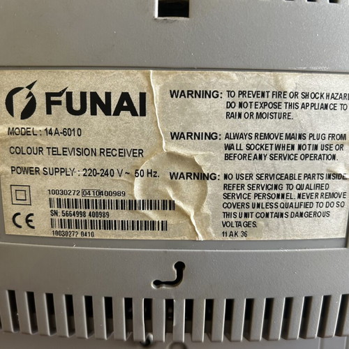 Funai 14" TV 14A-6010 like new