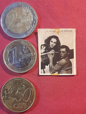 Tarzan Johnny Weissmuller Maureen O'Sullivan vintage cigarette advertising card
