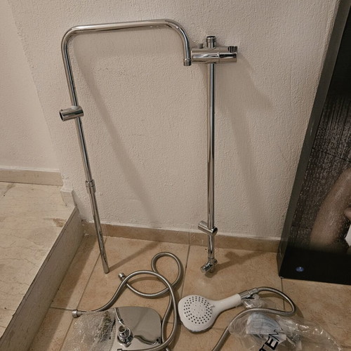 Tema Rain Bianco shower set with Roma faucet new, complete