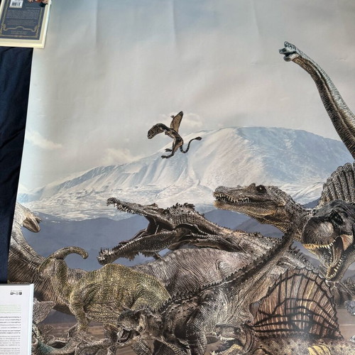 Dinosaur poster like new, waterproofed