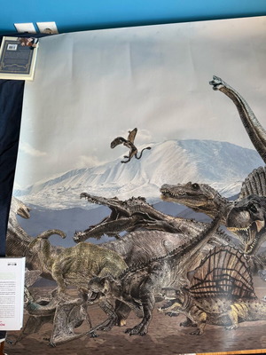 Dinosaur poster like new, waterproofed