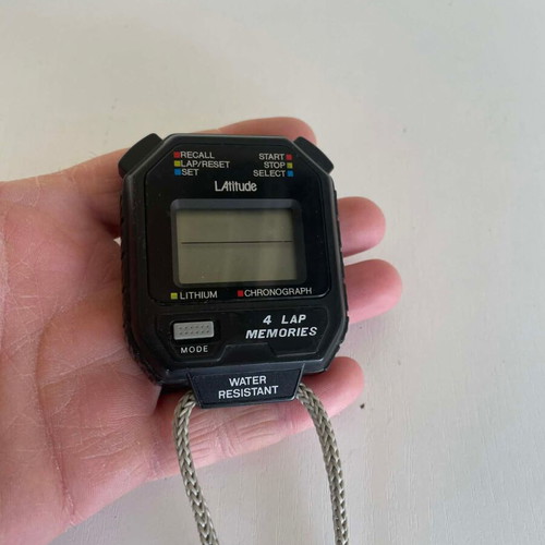 Latitude Chronograph 4 Lap Memories stopwatch used, non-working