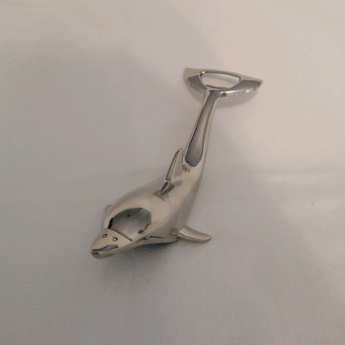 Vintage Dolphin Silver-Plated Bottle Opener like new