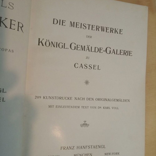 Art book used Die Meisterwerke Derköniglichen Gemälde - Galerie zu Cassel