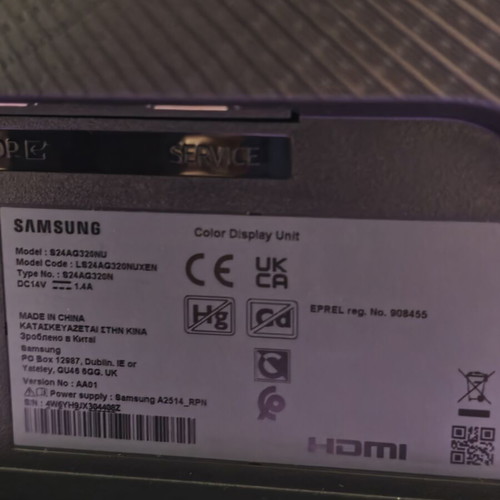 Samsung Odyssey G3 24" 165Hz monitor new with warranty until 2028