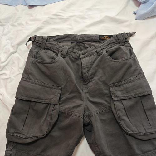 Alpha Industries men's bermuda shorts like new, size 32, grey