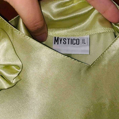 Mystico satin nightdress new, green, size XL