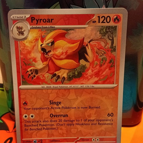 Pokémon card Pyroar (PAL 032) like new, Paldea evolved singles, reverse