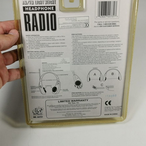 Vintage LA Rock AM/FM Headphone Radio new old stock