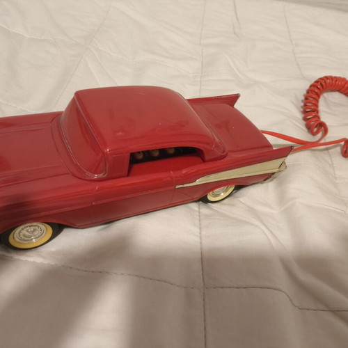 Vintage '57 Chevy Car Telephone Telemania, red