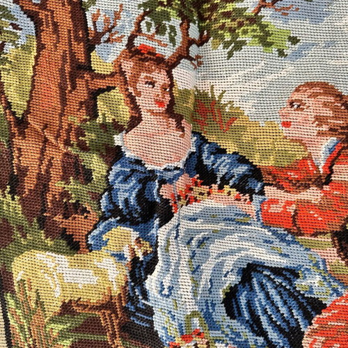Embroidered cross-stitch painting like new, size 70x48