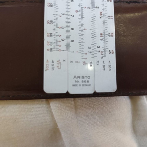Vintage Aristo Nr 868 Logarithmic Slide Rule like new with case
