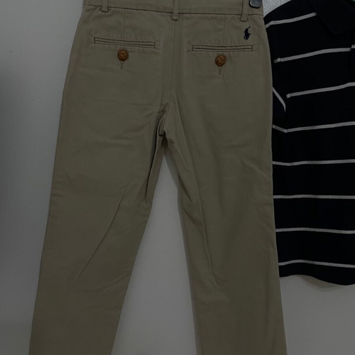Σετ παντελόνι Polo Ralph Lauren και ριγέ πόλο μπλουζάκι H&M, μέγεθος 98/104