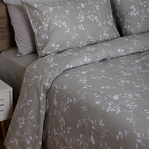 Sunshine Single Bed Sheet Set 165x270cm Cotton Feelings 924 Grey new
