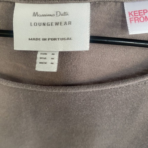 Massimo Dutti short-sleeve shirt like new, medium size, gray and brown