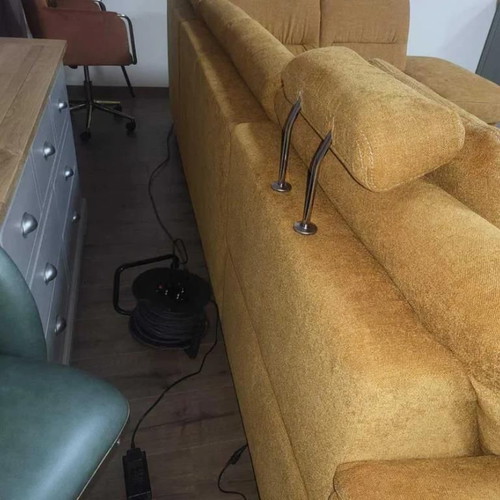 Dakar corner sofa new, cinnamon fabric with electric relax mechanism