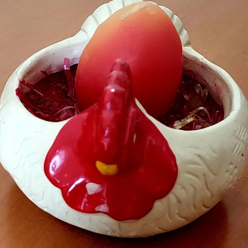 Decorative Easter ceramic egg holder like new