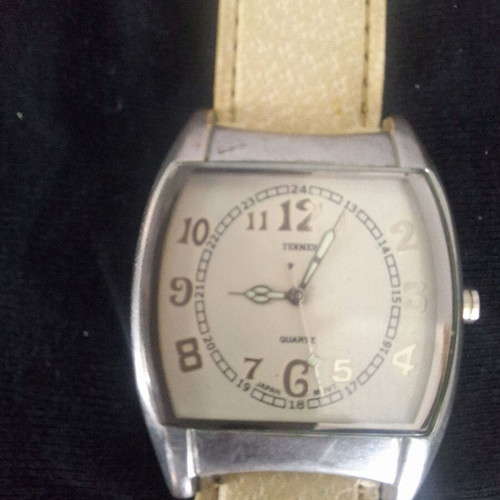 Bijoux Terner Quartz women's watch used, genuine leather, 35 mm