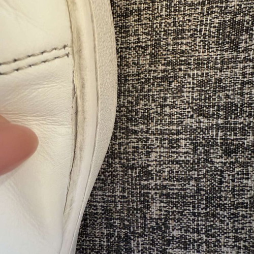 Lacoste sneakers size 38 used, leather, white
