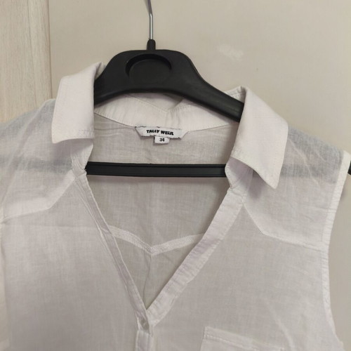 Tally Weijl sleeveless shirt used, white, sizes XS/S