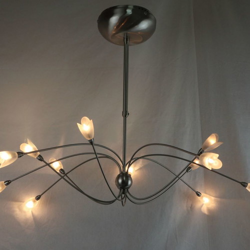 Dodekafoto ceiling light nickel with matte glass new