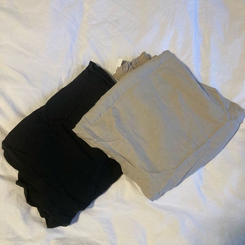 Caramella Cottons Pants new, black and beige, elastic waist