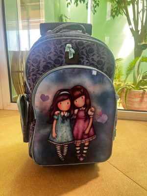 Santoro school backpack for primary school used with side pocket wear