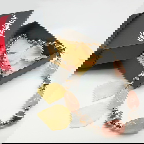 Soft Aura Necklace ασημένιο 925 κολιέ με ροζ χαλαζίες καινούργιο