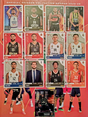 Panini EuroLeague 2025-26 Αυτοκόλλητα και κάρτες καινούργια