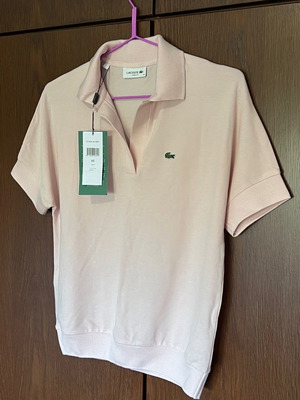 Lacoste дамска loose Polo тениска No XS нова розова
