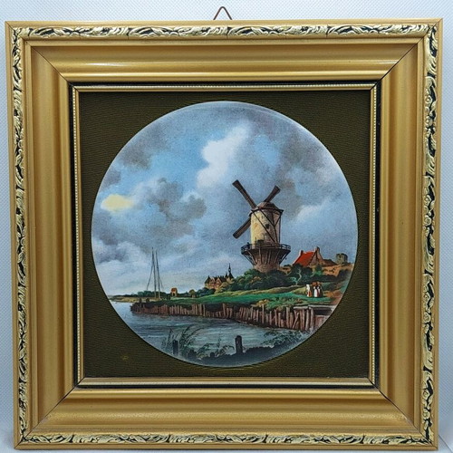 Vintage Harleigh Ceramic Frame The Windmill at Wijk bij Duurstede like new
