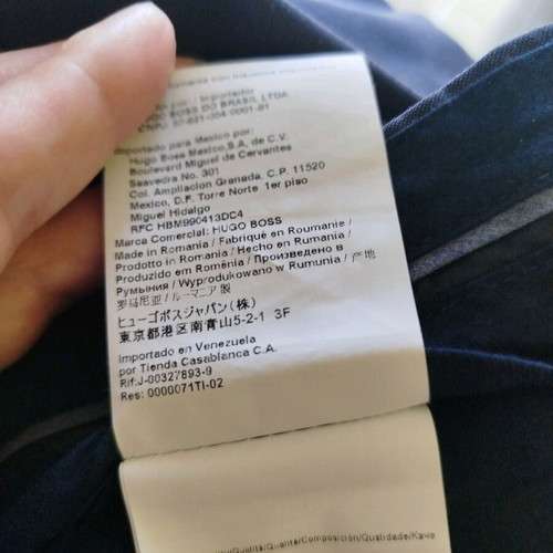 Hugo Boss men's pants like new, gray and blue, 100% wool