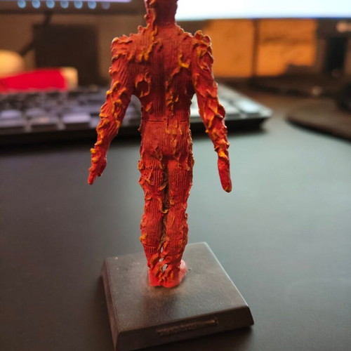 Human Torch Eaglemoss Marvel Classic lead miniature like new with magazine